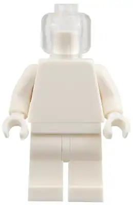 LEGO bdp310 Plain White Torso, White Legs, Trans-Clear Head