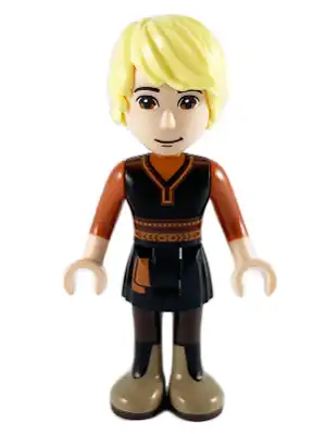 LEGO dp072 Kristoff - Black Tunic, Dark Orange Shirt, Dark Tan Boots