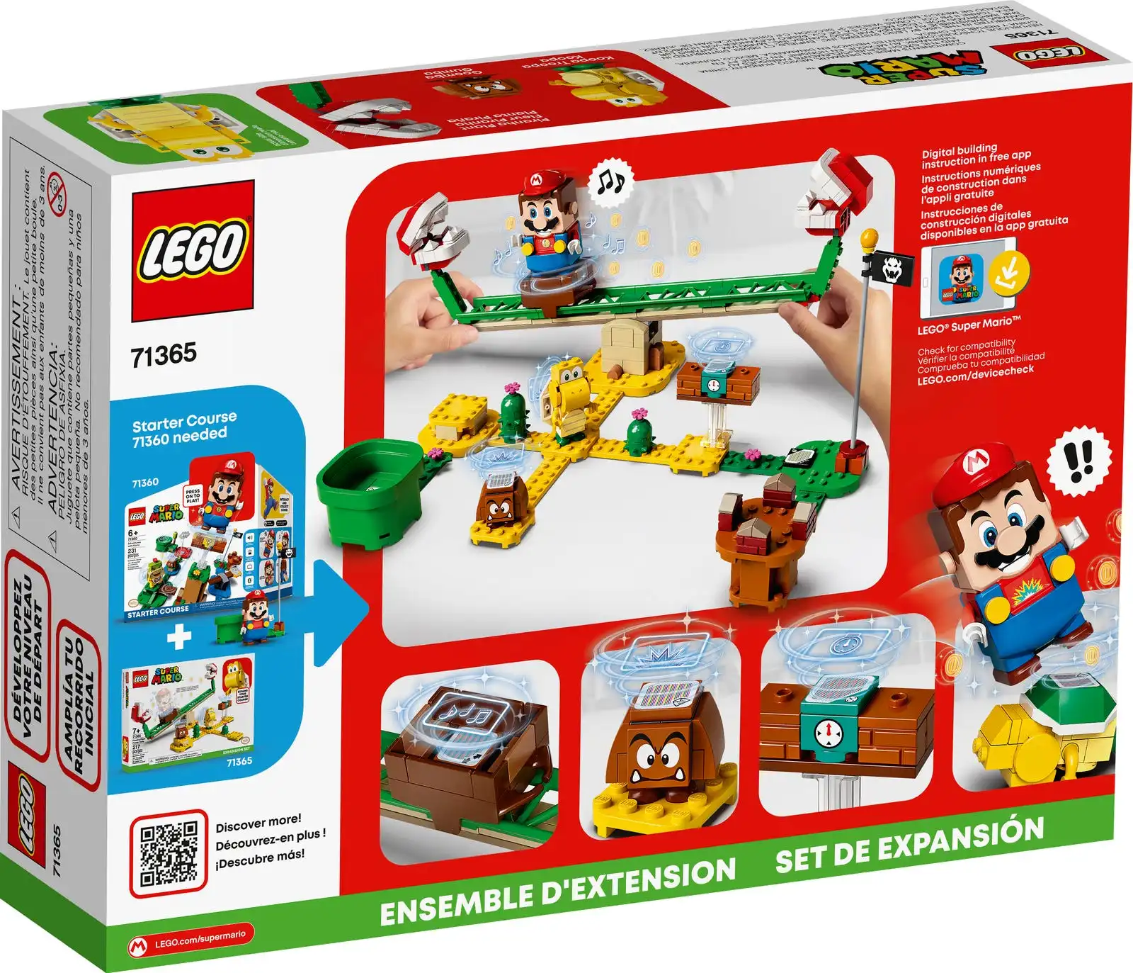 Zdjecie zestawu LEGO 71365 Super Mario Megazjeżdżalnia Piranha Plant - zestaw rozszerzający 2