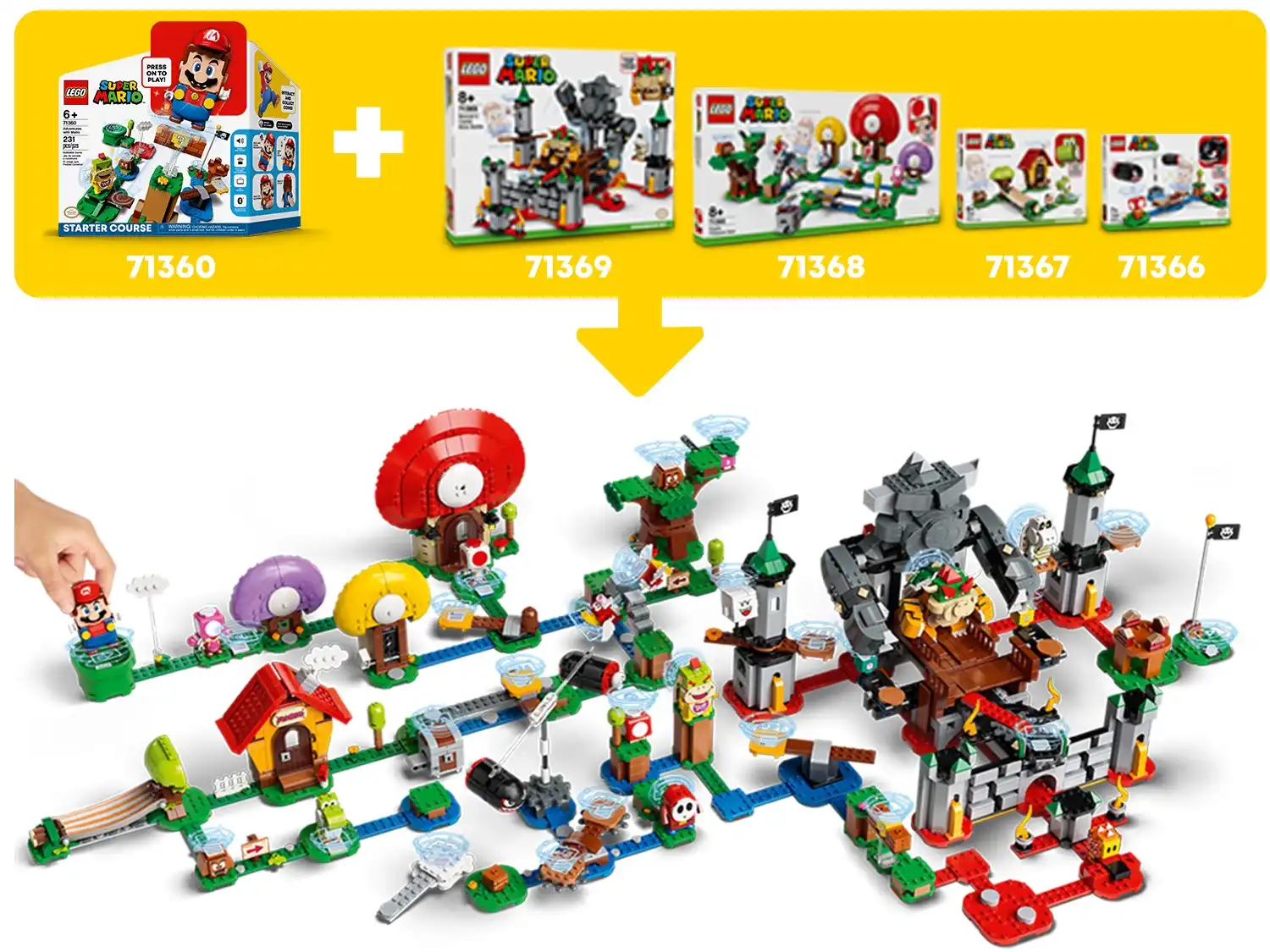 Zdjecie zestawu LEGO 71365 Super Mario Megazjeżdżalnia Piranha Plant - zestaw rozszerzający 3
