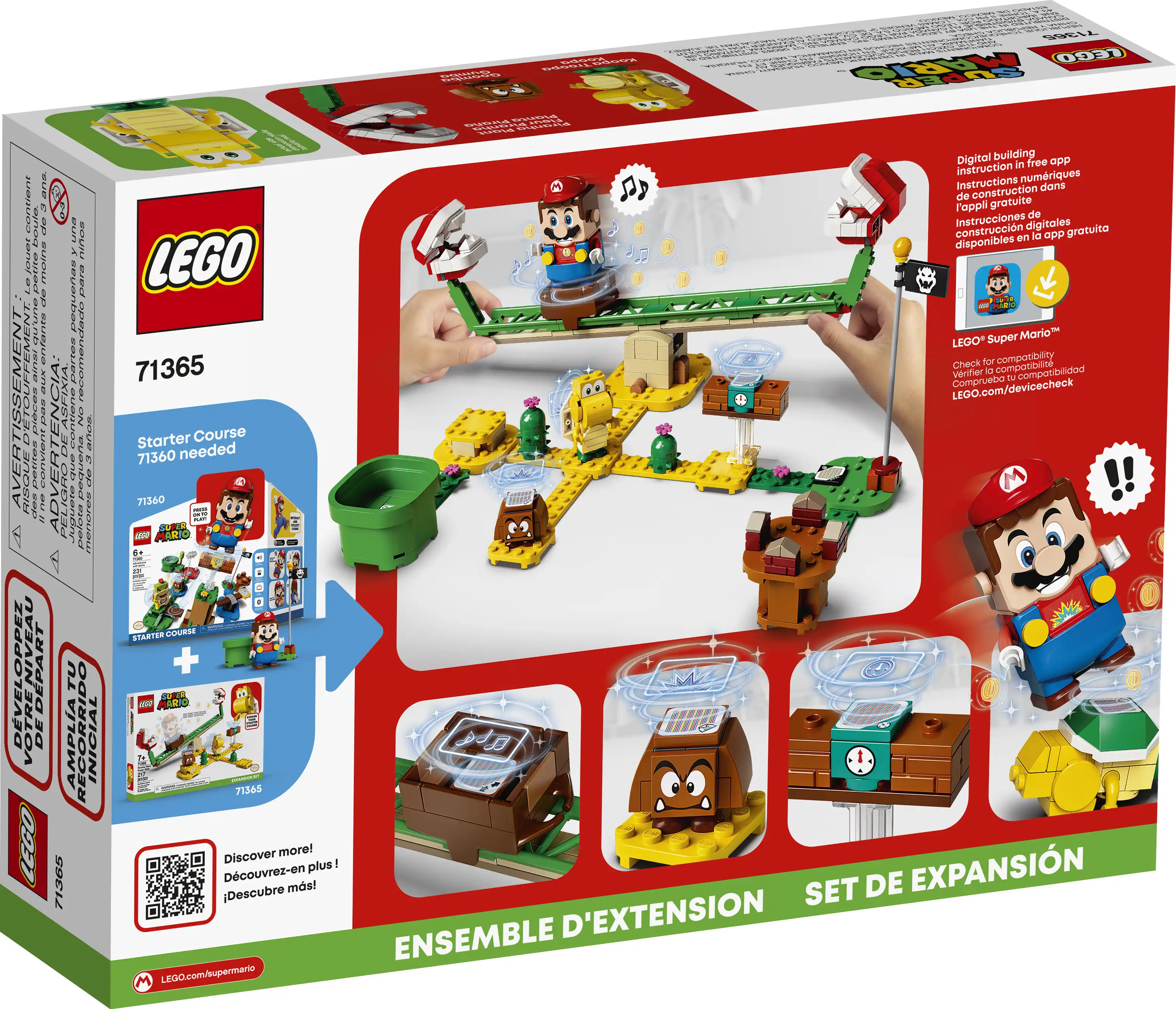 Zdjecie zestawu LEGO 71365 Super Mario Megazjeżdżalnia Piranha Plant - zestaw rozszerzający 4