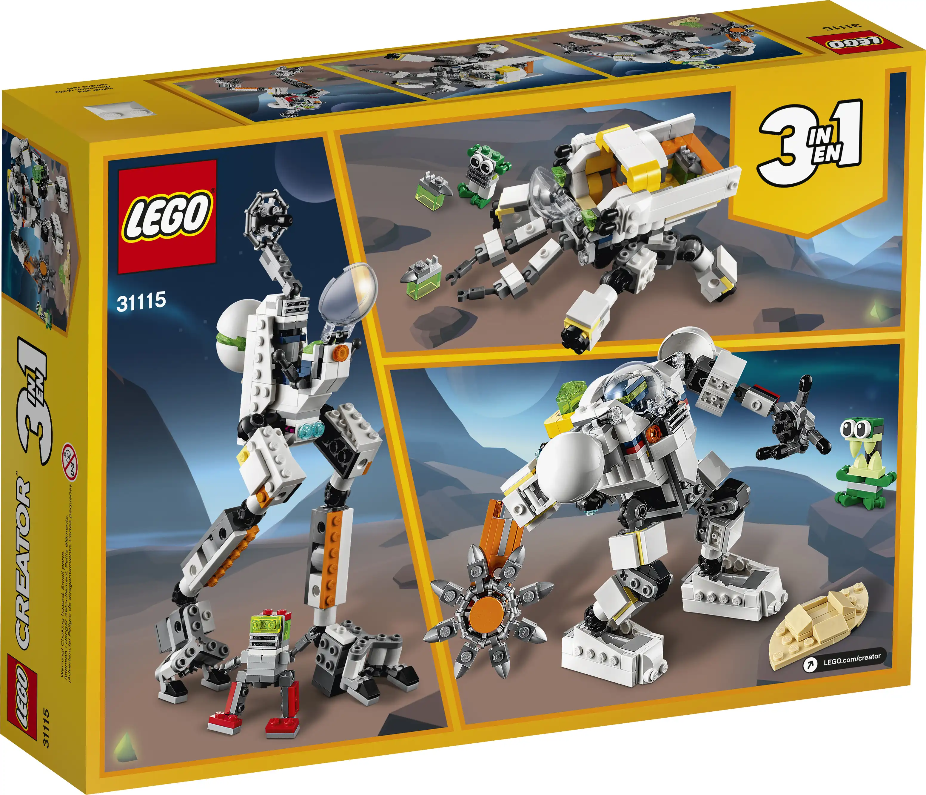 Zdjecie zestawu LEGO 31115 Creator 3 w 1 Kosmiczny robot górniczy 3