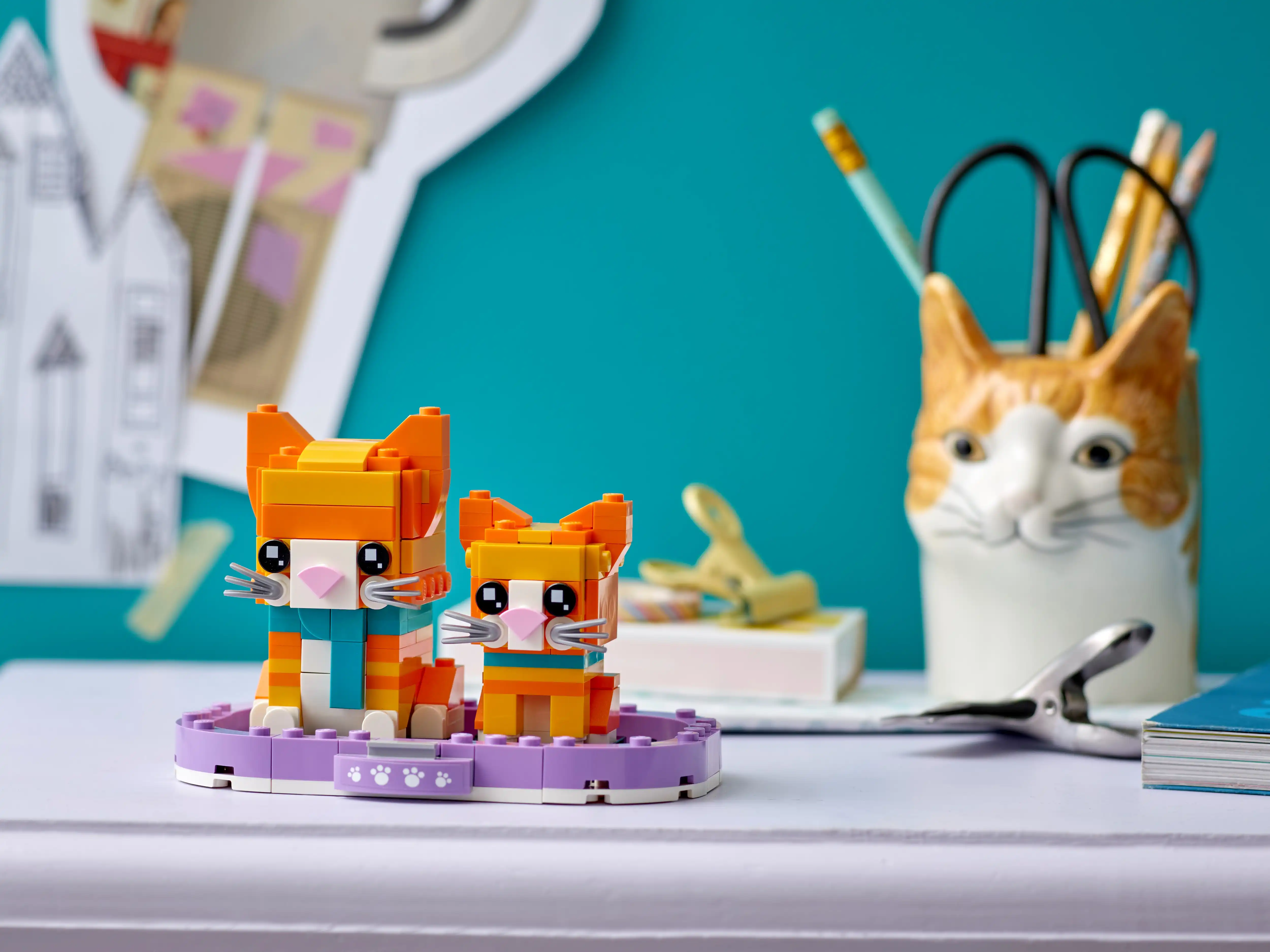Zdjecie zestawu LEGO 40480 BrickHeadz Pręgowany rudy kot 3