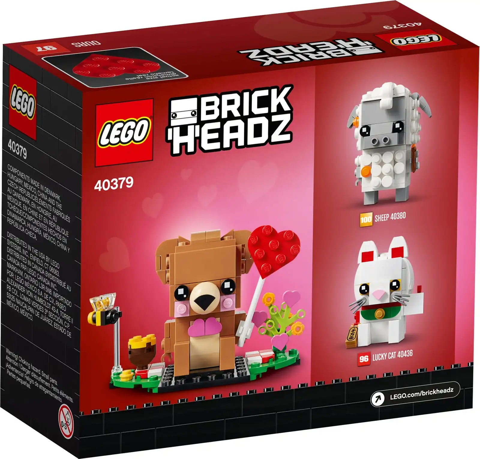Zdjecie zestawu LEGO 40379 BrickHeadz Walentynkowy miś 2