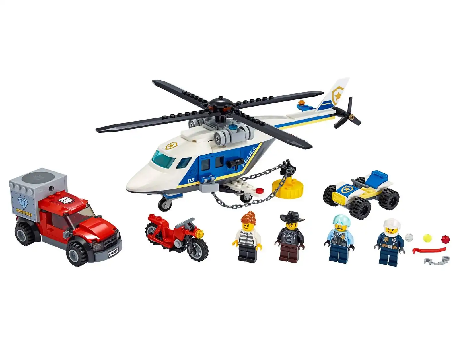 Zdjecie zestawu LEGO 60243 City Pościg helikopterem policyjnym 1