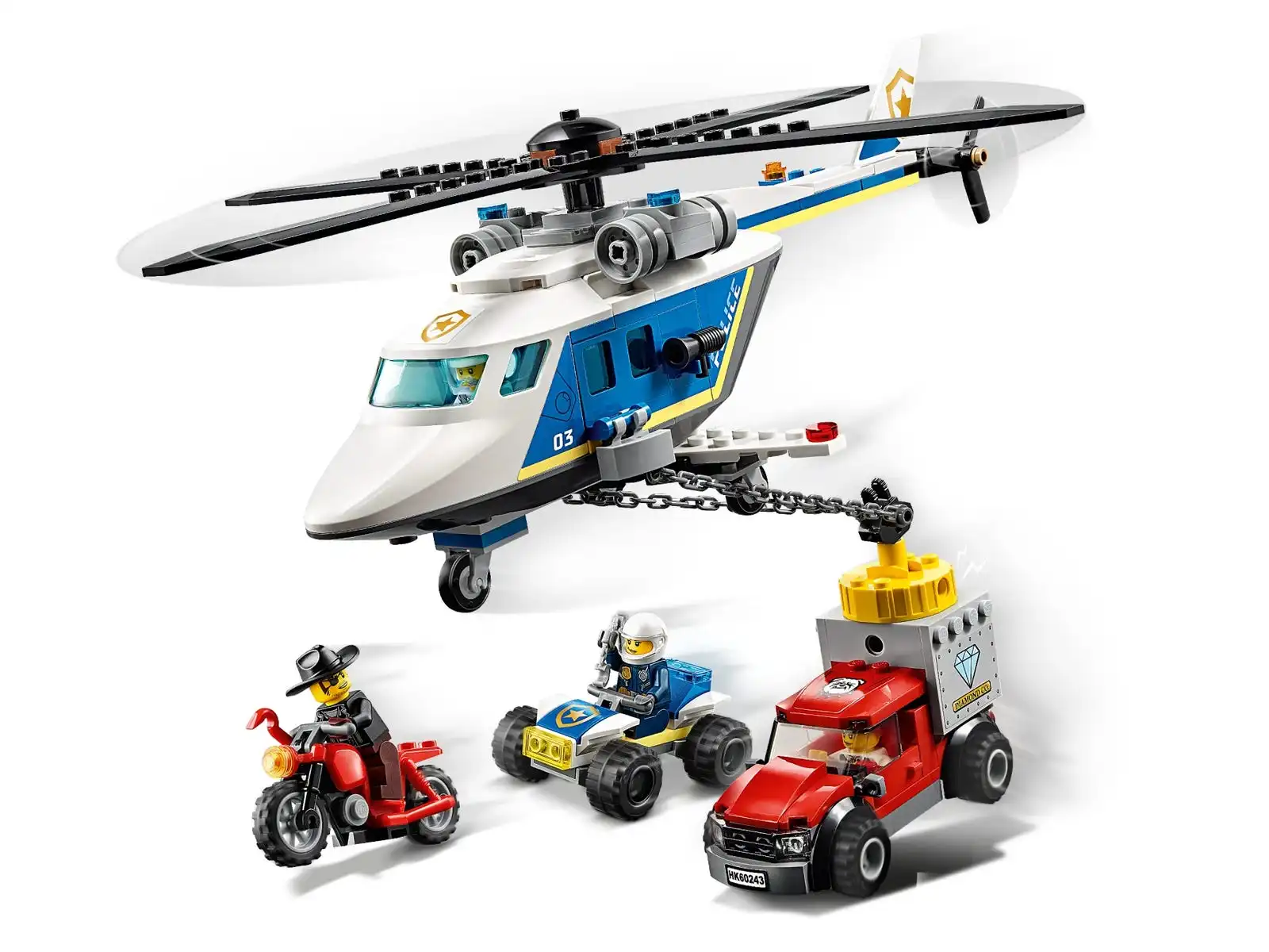 Zdjecie zestawu LEGO 60243 City Pościg helikopterem policyjnym 2
