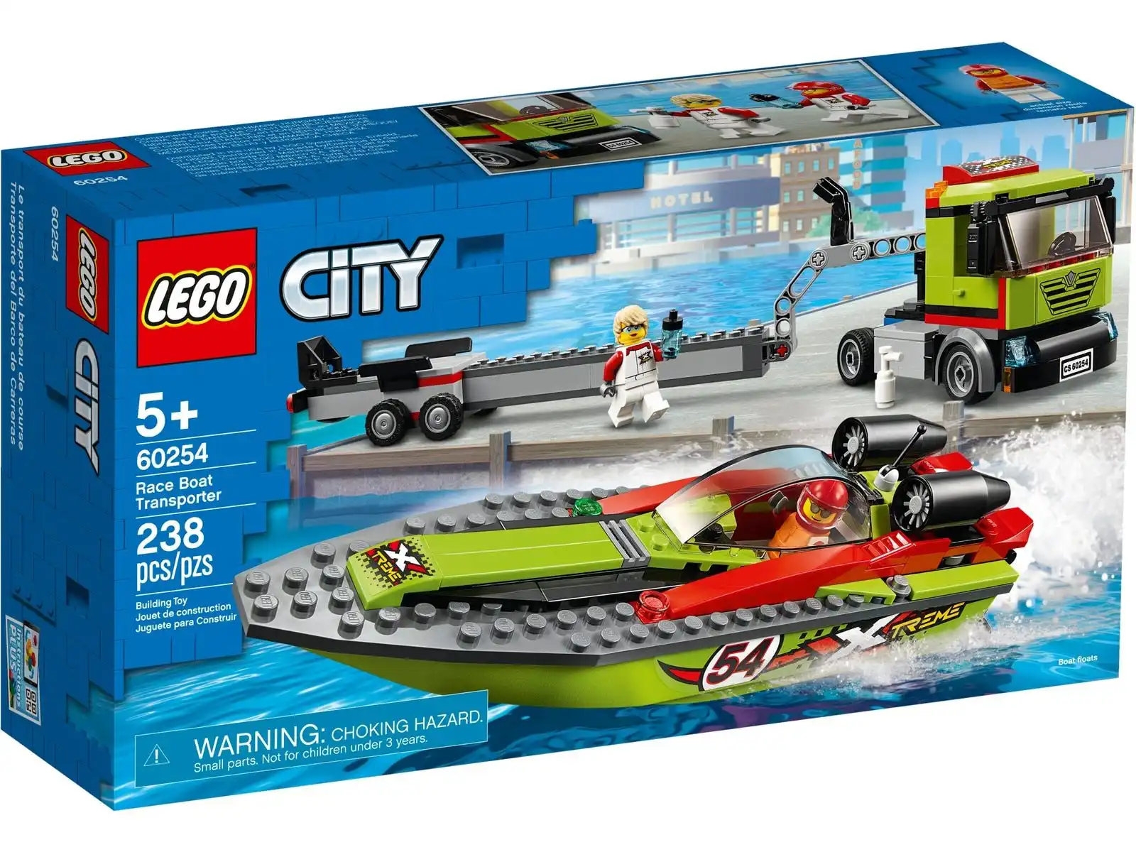 Zdjecie zestawu LEGO 60254 City Transporter łodzi wyścigowej 1