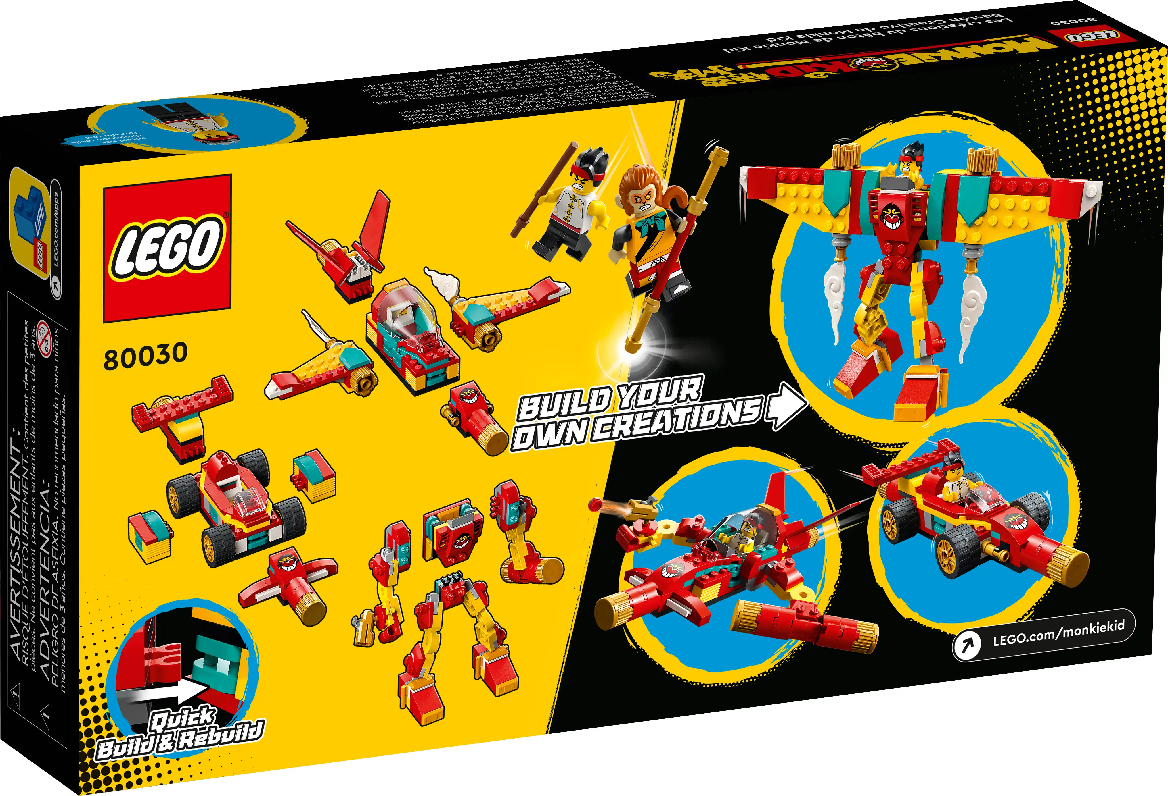 Zdjecie zestawu LEGO 80030 Monkie Kid Modele z kosturem Monkie Kida 1