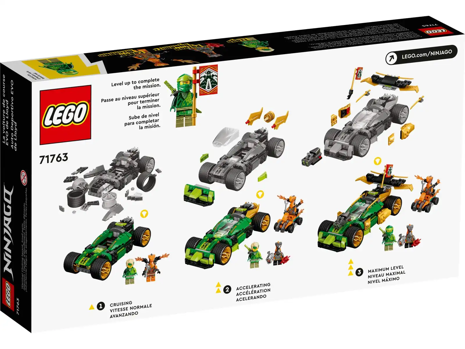 Zdjecie zestawu LEGO 71763 Ninjago Samochód wyścigowy Lloyda EVO 2