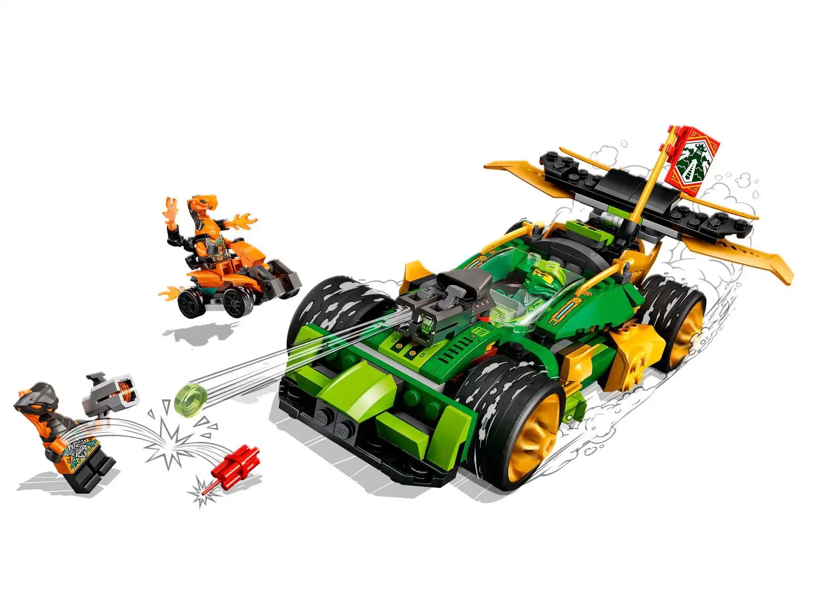 Zdjecie zestawu LEGO 71763 Ninjago Samochód wyścigowy Lloyda EVO 3