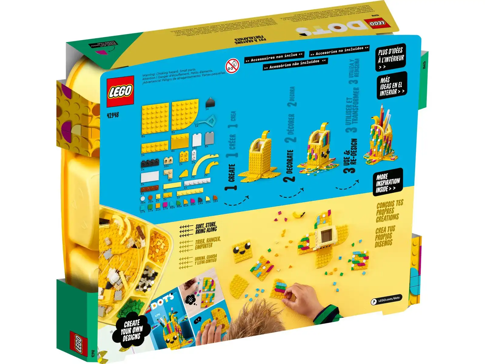 Zdjecie zestawu LEGO 41948 DOTS Uroczy banan - pojemnik na długopisy 2