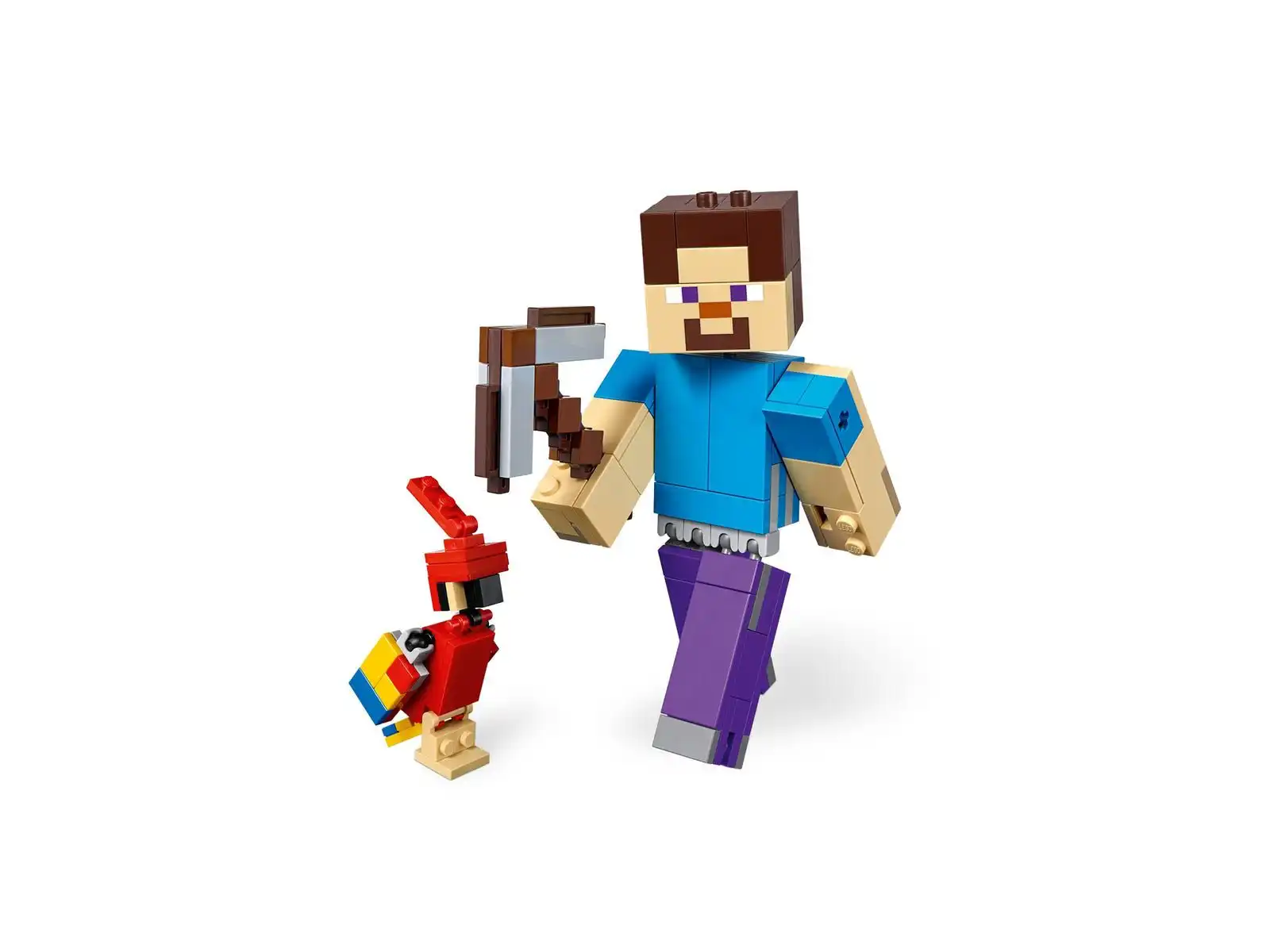 Zdjecie zestawu LEGO 21148 Minecraft Steve z papugą 2