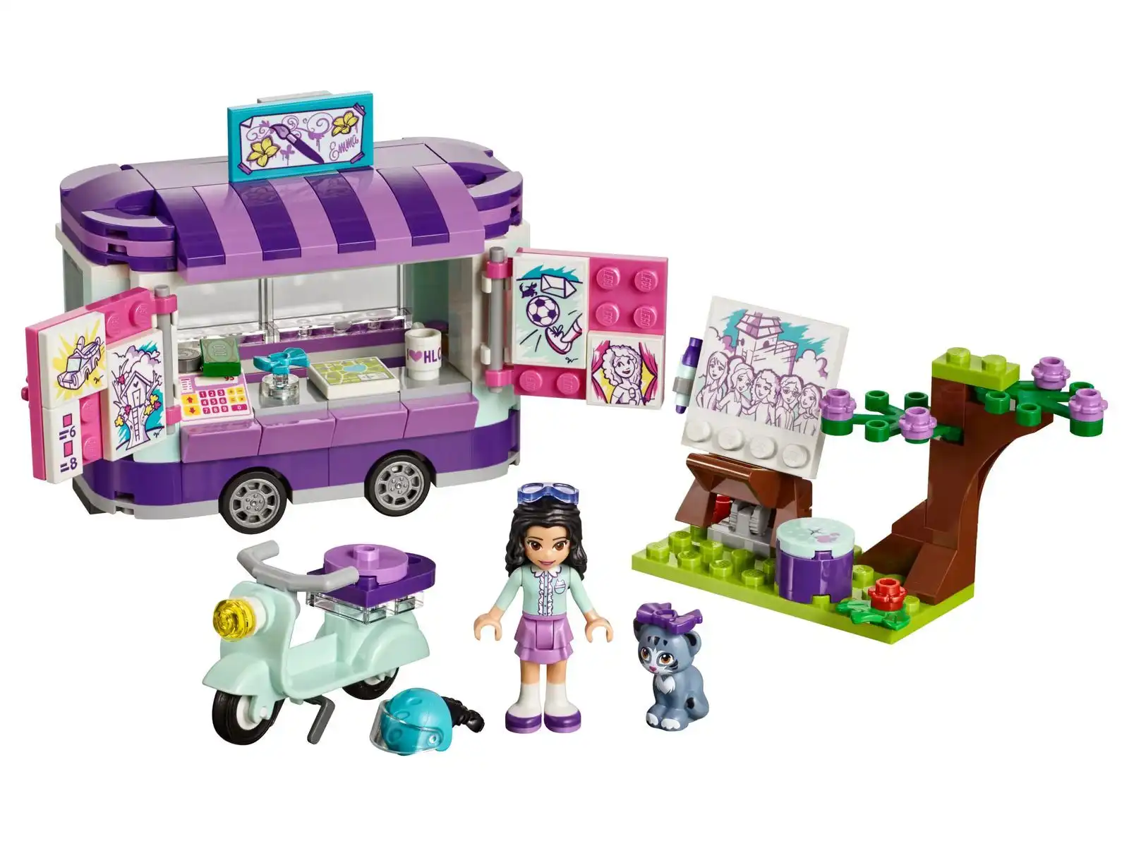 Zdjecie zestawu LEGO 41332 Friends Stoisko z rysunkami Emmy 1