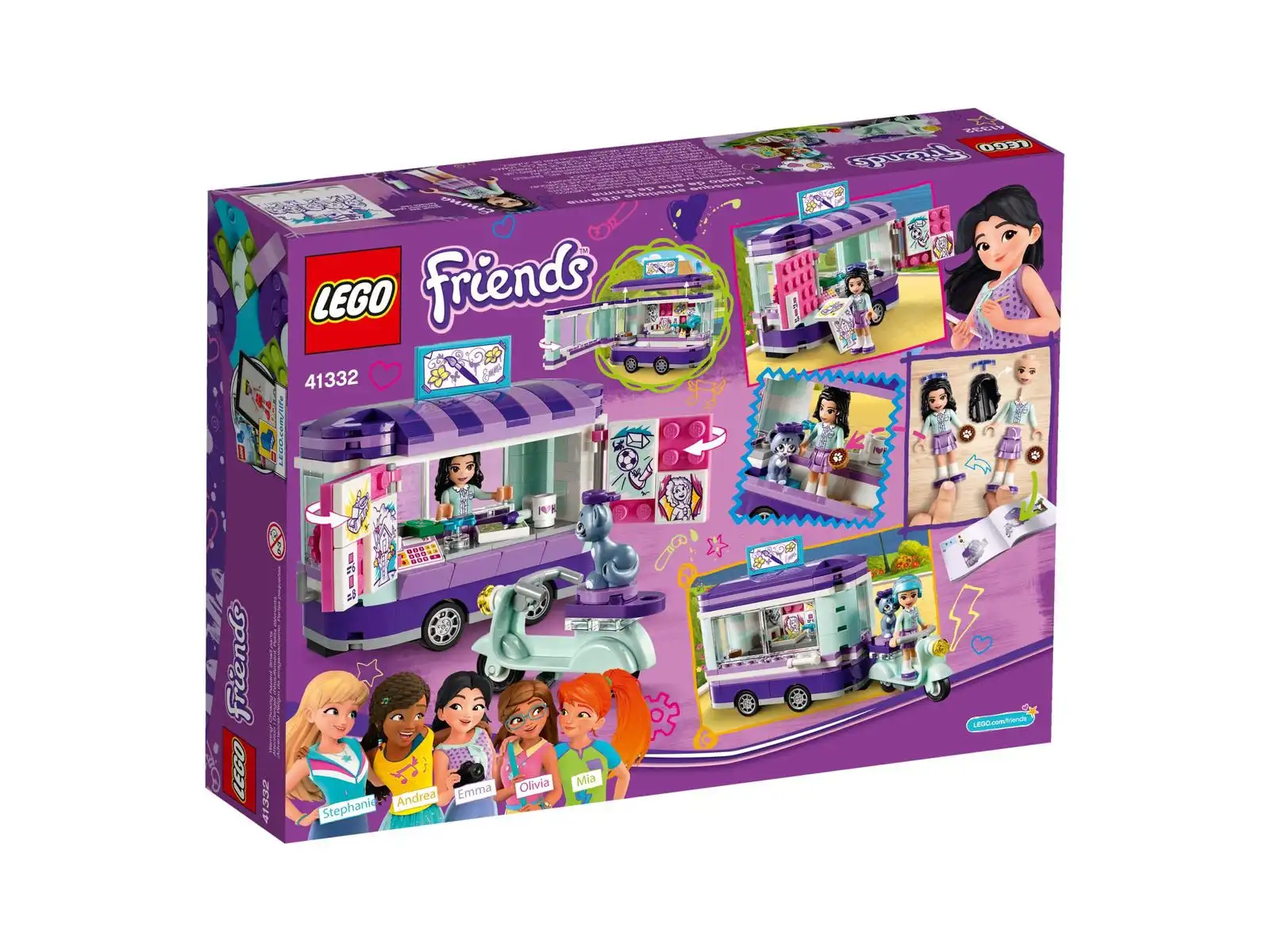 Zdjecie zestawu LEGO 41332 Friends Stoisko z rysunkami Emmy 2