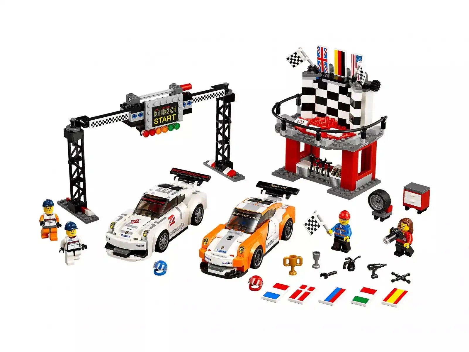 Zdjecie zestawu LEGO 75912 Speed Champions Porsche 911 GT, linia mety 1