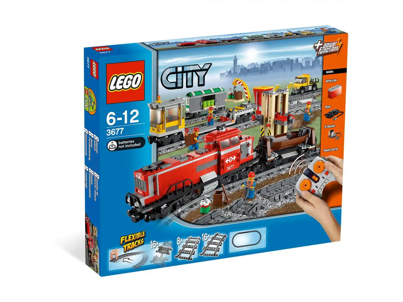 Zdjecie zestawu LEGO 3677 City Pociąg towarowy, czerwony 1