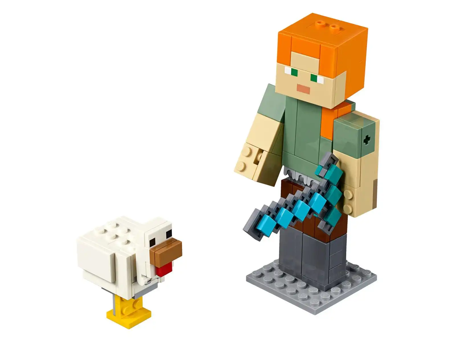 Zdjecie zestawu LEGO 21149 Minecraft Alex z kurczakiem 1