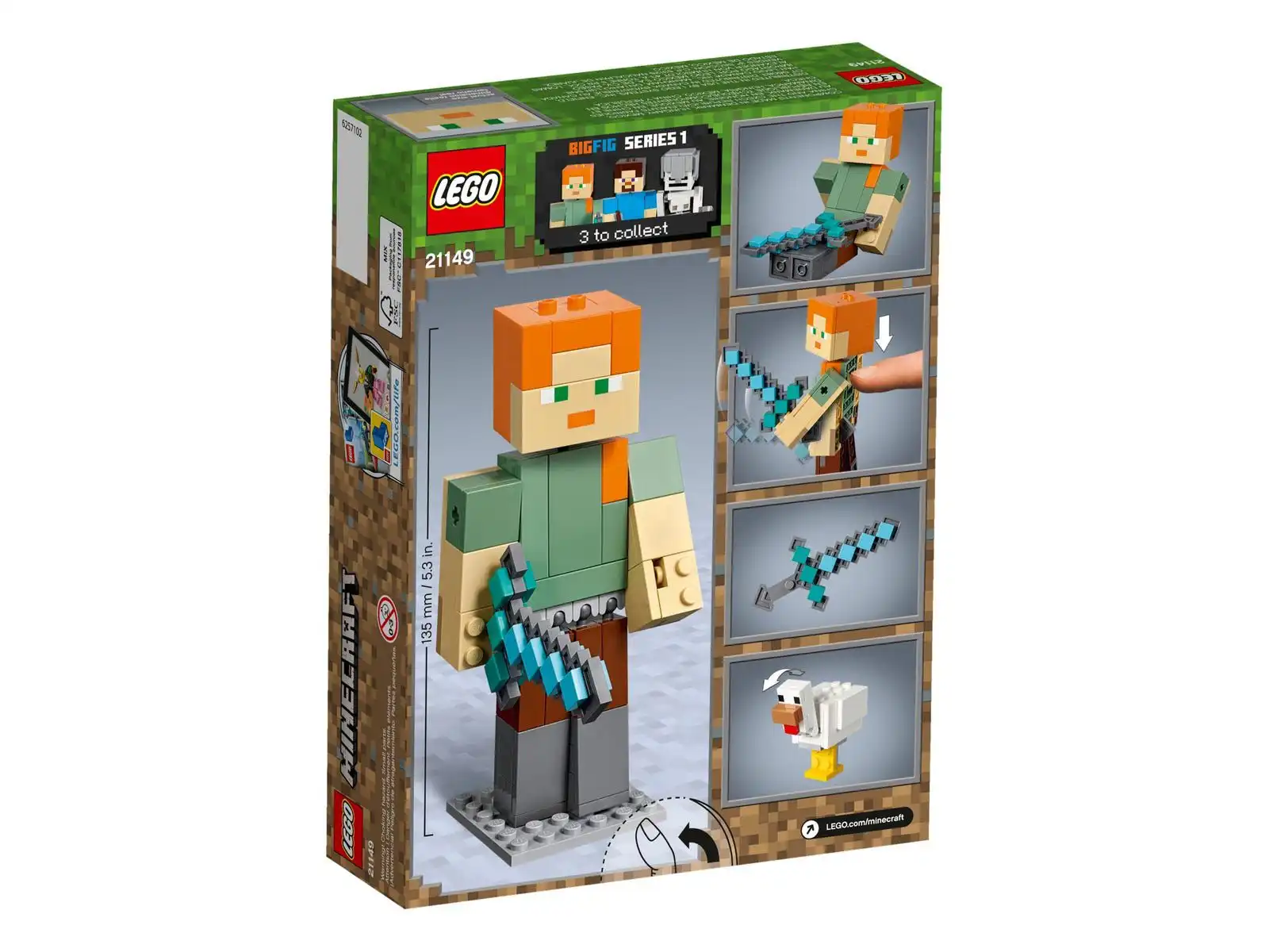 Zdjecie zestawu LEGO 21149 Minecraft Alex z kurczakiem 4