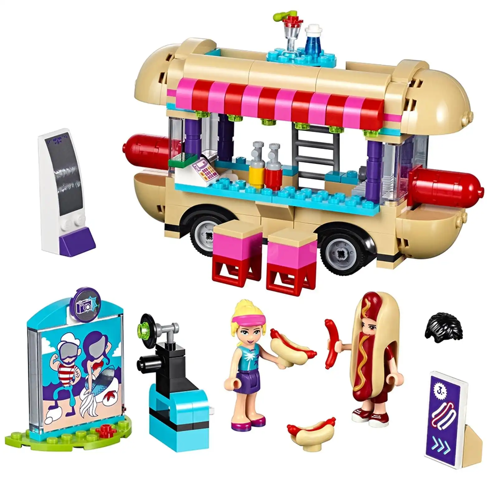 Zdjecie zestawu LEGO 41129 Friends Furgonetka z hot-dogami w parku rozrywki 1