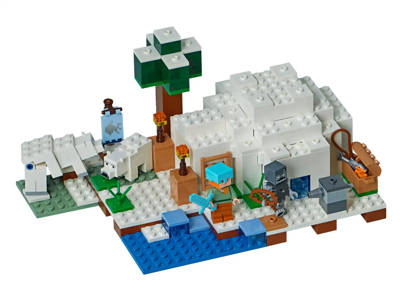Zdjecie zestawu LEGO 21142 Minecraft Igloo niedźwiedzia polarnego 1