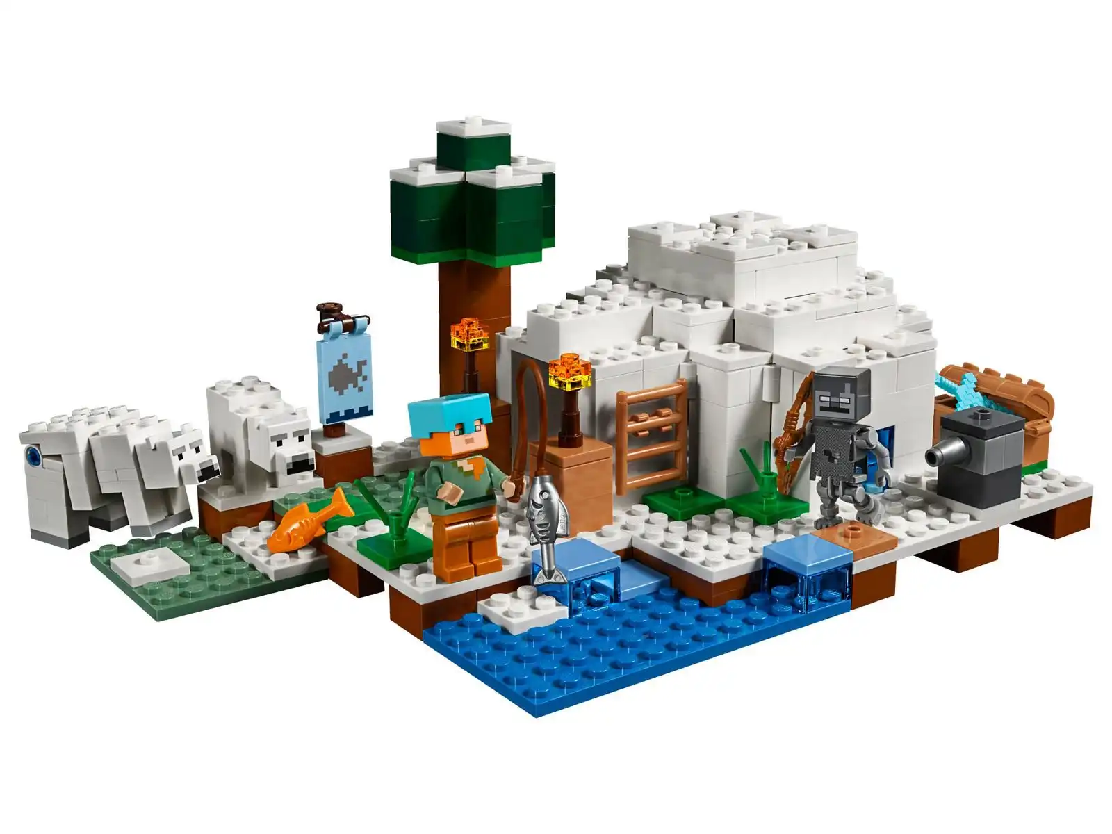 Zdjecie zestawu LEGO 21142 Minecraft Igloo niedźwiedzia polarnego 3