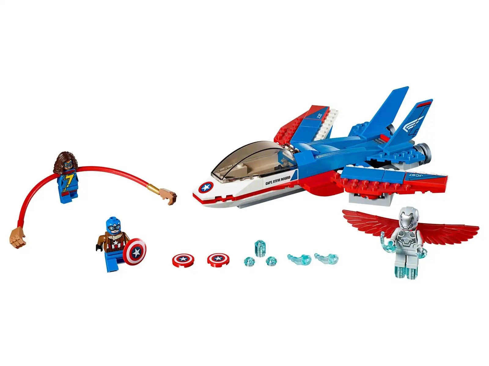Zdjecie zestawu LEGO 76076 Marvel Odrzutowiec Kapitana Ameryki 1