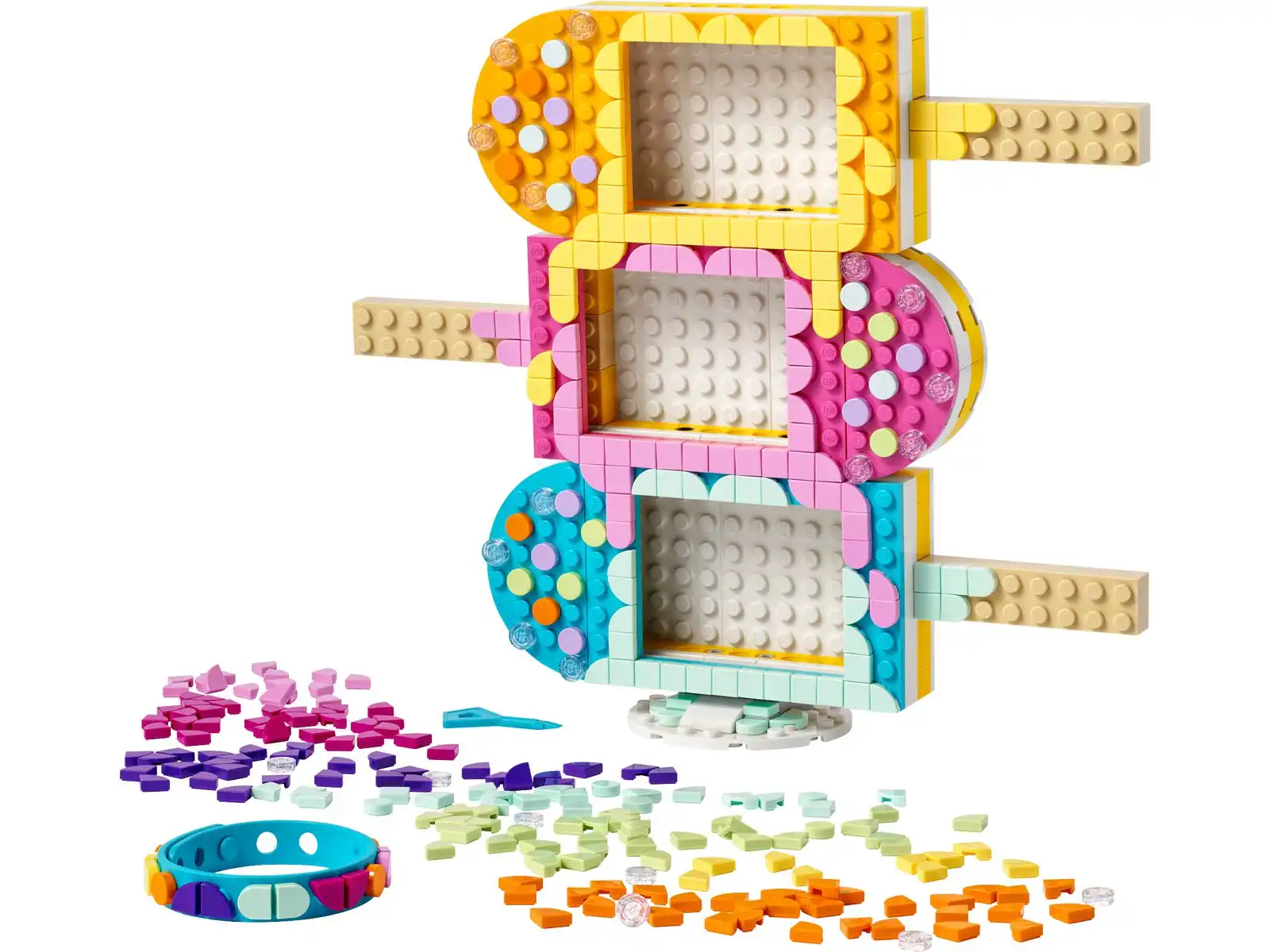 Zdjecie zestawu LEGO 41956 DOTS Ramki na zdjęcia w kształcie lodów i bransoletka 1