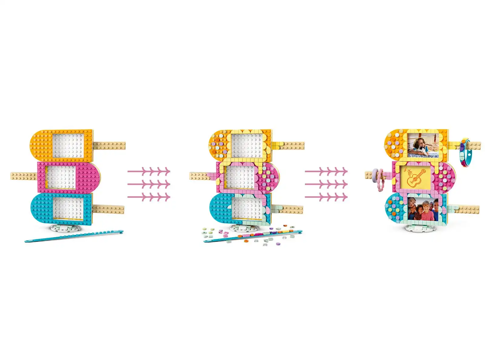 Zdjecie zestawu LEGO 41956 DOTS Ramki na zdjęcia w kształcie lodów i bransoletka 3