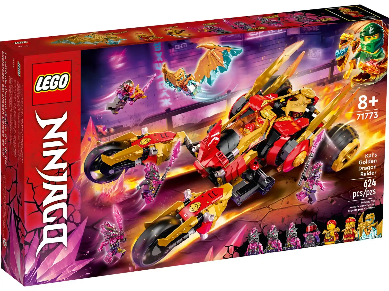 Zdjecie zestawu LEGO 71773 Ninjago Złoty smoczy ścigacz Kaia 1