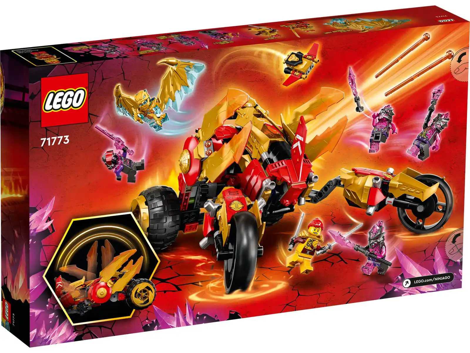 Zdjecie zestawu LEGO 71773 Ninjago Złoty smoczy ścigacz Kaia 2