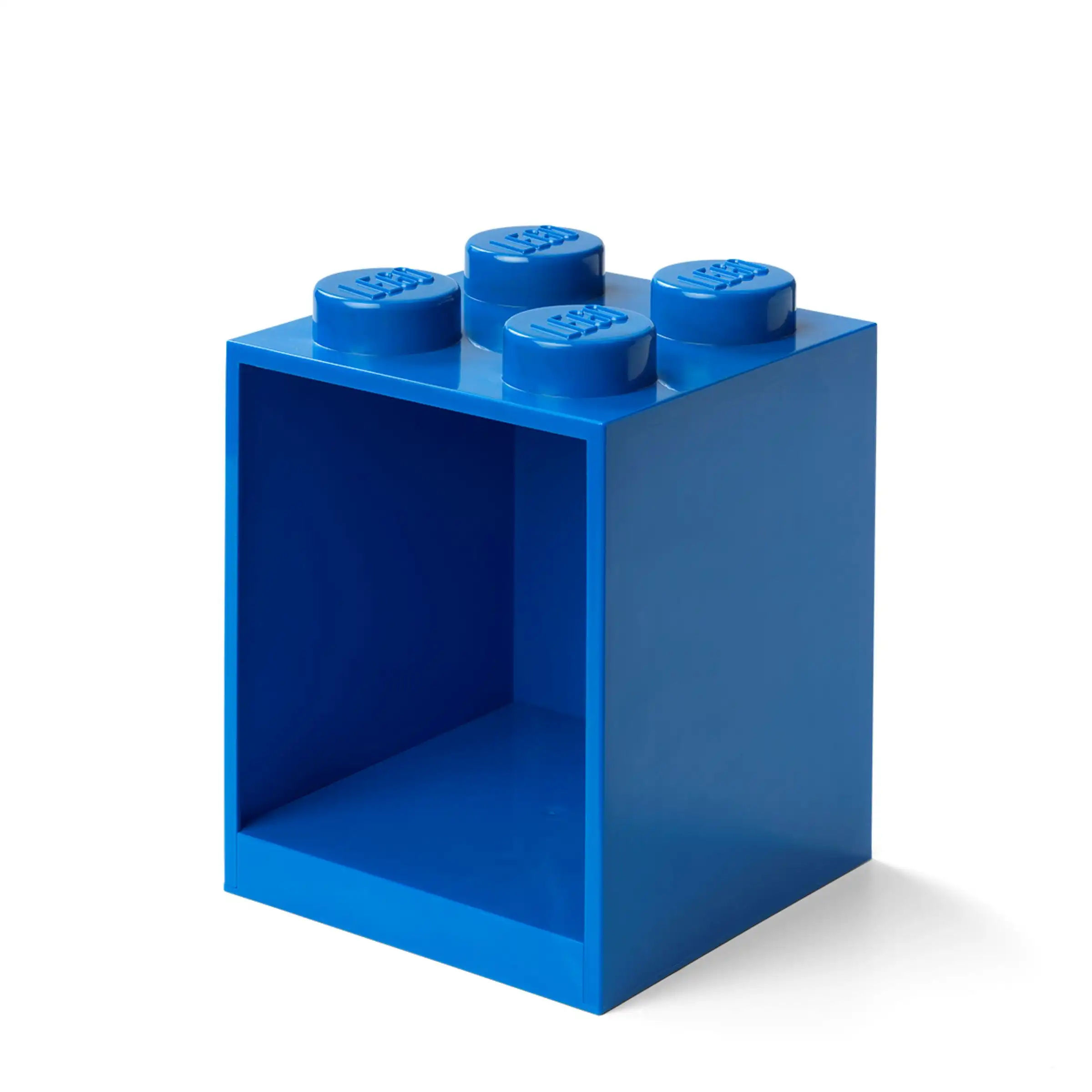Zdjecie zestawu LEGO 5007280  Półka w kształcie klocka z czterema wypustkami - niebieska 1
