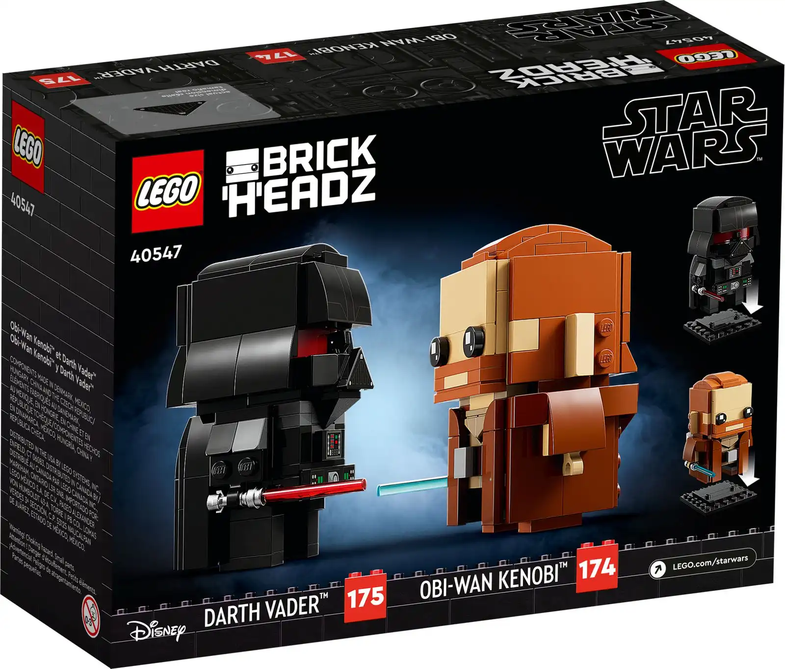 Zdjecie zestawu LEGO 40547 BrickHeadz Obi-Wan Kenobi™ i Darth Vader™ 2