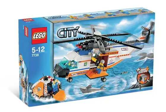 Zdjecie zestawu LEGO 7738 City Helikopter i tratwa ratunkowa straży przybrzeżnej 1