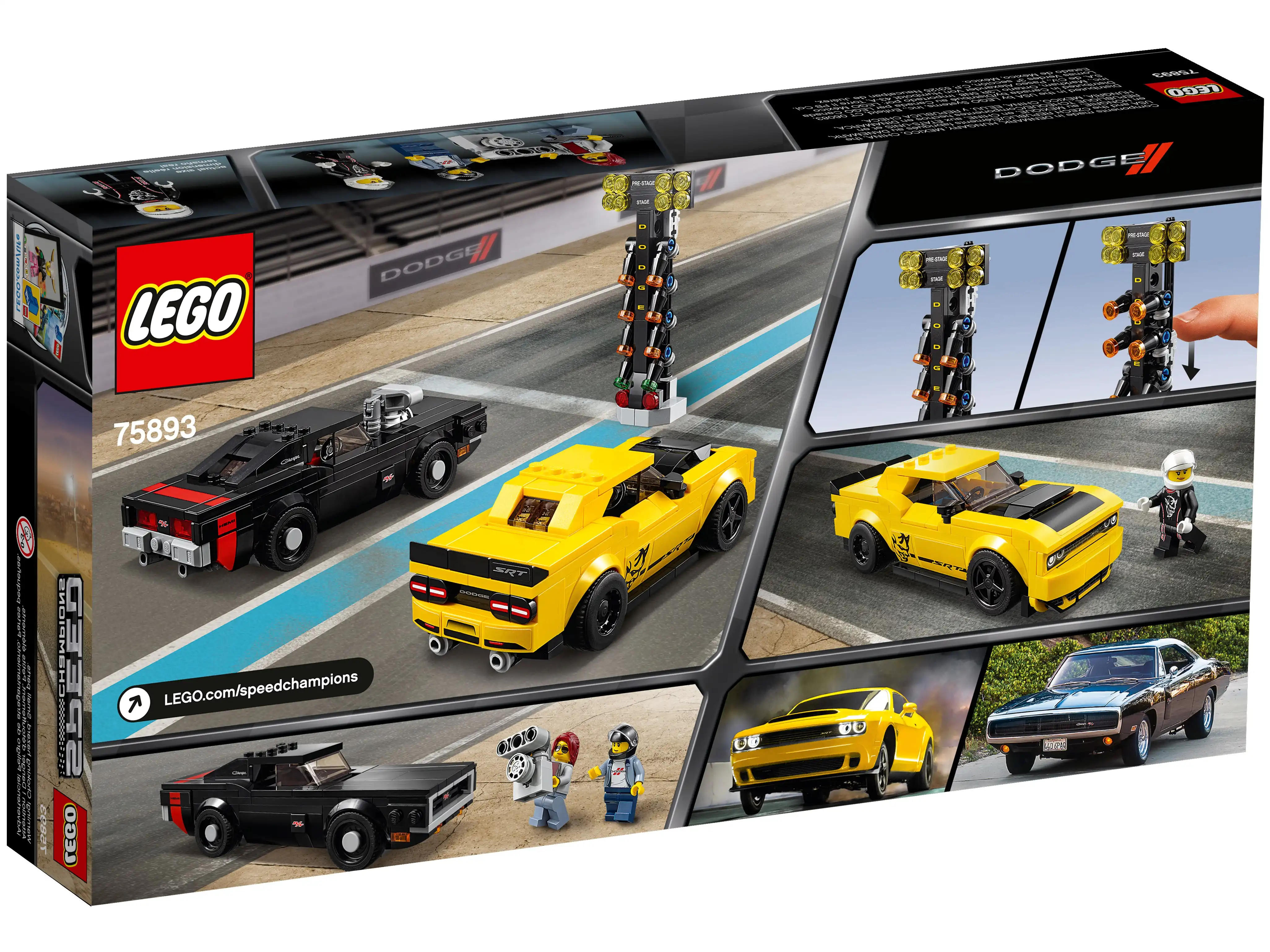 Zdjecie zestawu LEGO 75893 Speed Champions 2018 Dodge Challenger SRT Demon oraz 1970 Dodge Charger R/T 1
