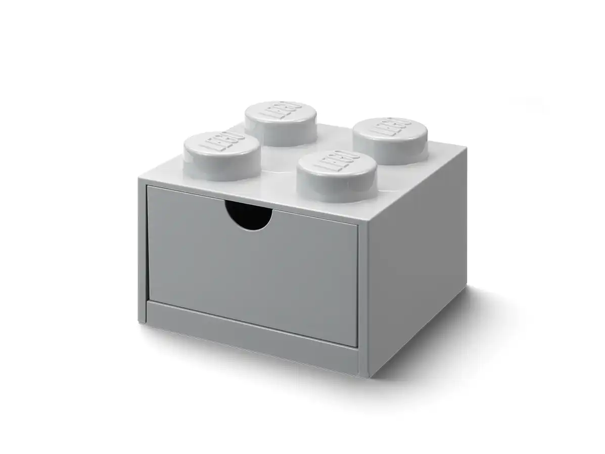 Zdjecie zestawu LEGO 5006875  Pudełko z szufladą w kształcie szarego klocka z 4 wypustkami 2