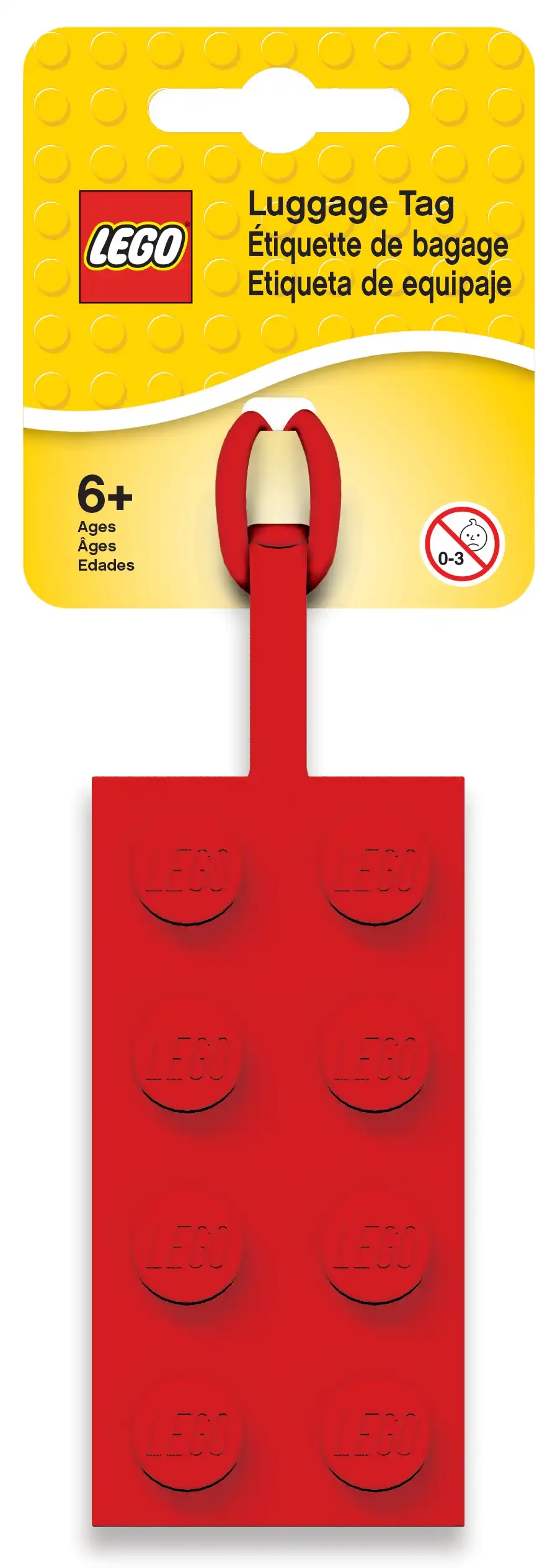 Zdjecie zestawu LEGO 5005542  Czerwona zawieszka na bagaż 2x4 1
