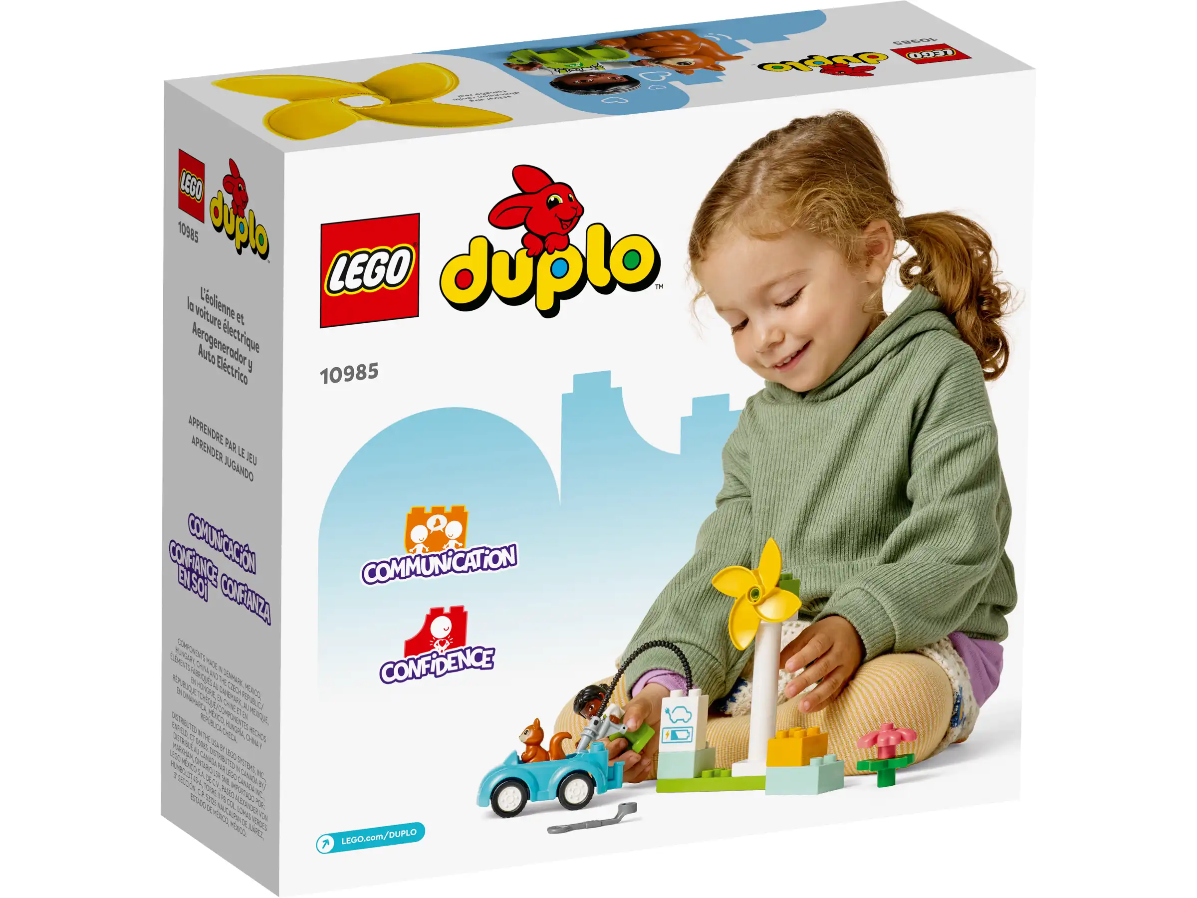 Zdjecie zestawu LEGO 10985 Duplo Turbina wiatrowa i samochód elektryczny 4