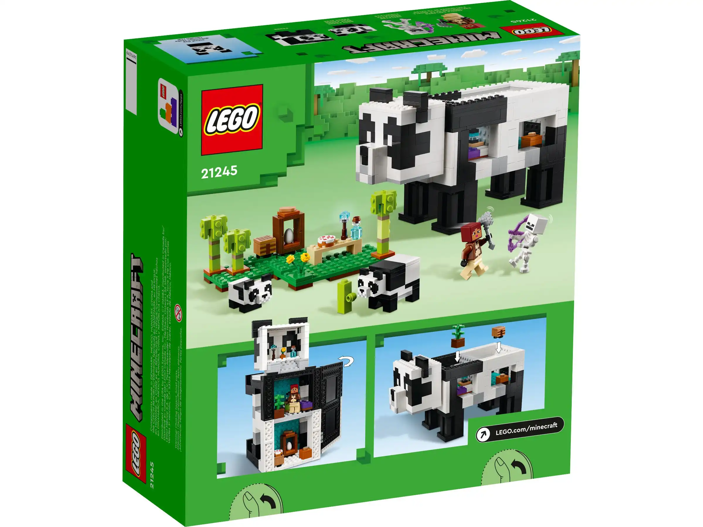Zdjecie zestawu LEGO 21245 Minecraft Rezerwat pandy 2
