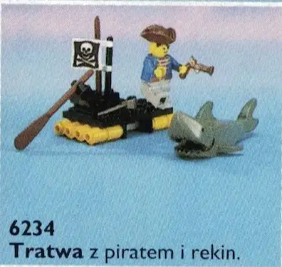 Zdjecie zestawu LEGO 6234 Pirates Tratwa z piratem i rekinem 1