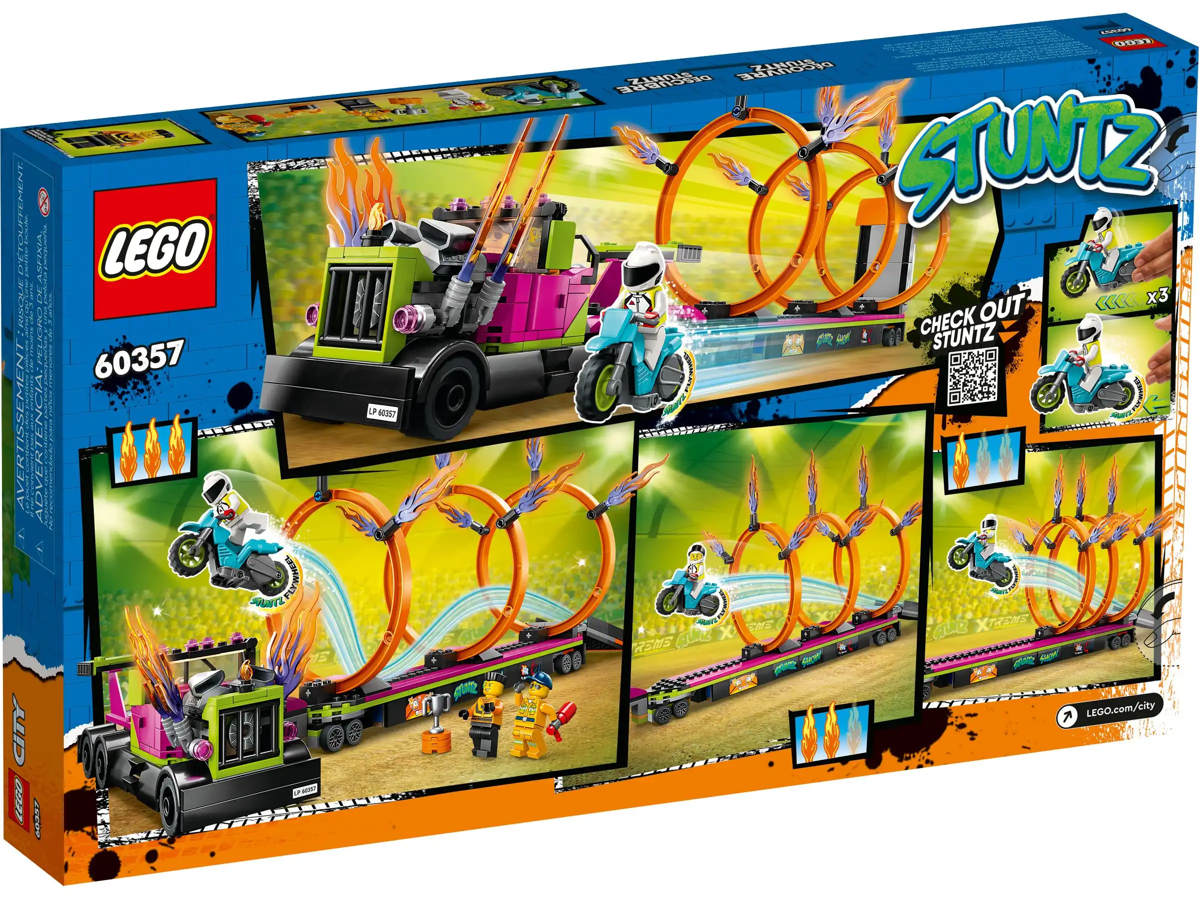 Zdjecie zestawu LEGO 60357 City Wyzwanie kaskaderskie - ciężarówka i ogniste obręcze 2