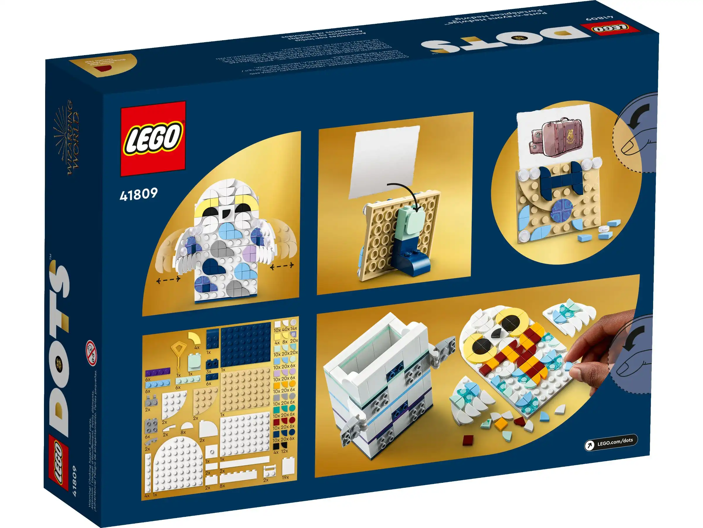 Zdjecie zestawu LEGO 41809 DOTS Pojemnik na długopisy w kształcie Hedwigi™ 2