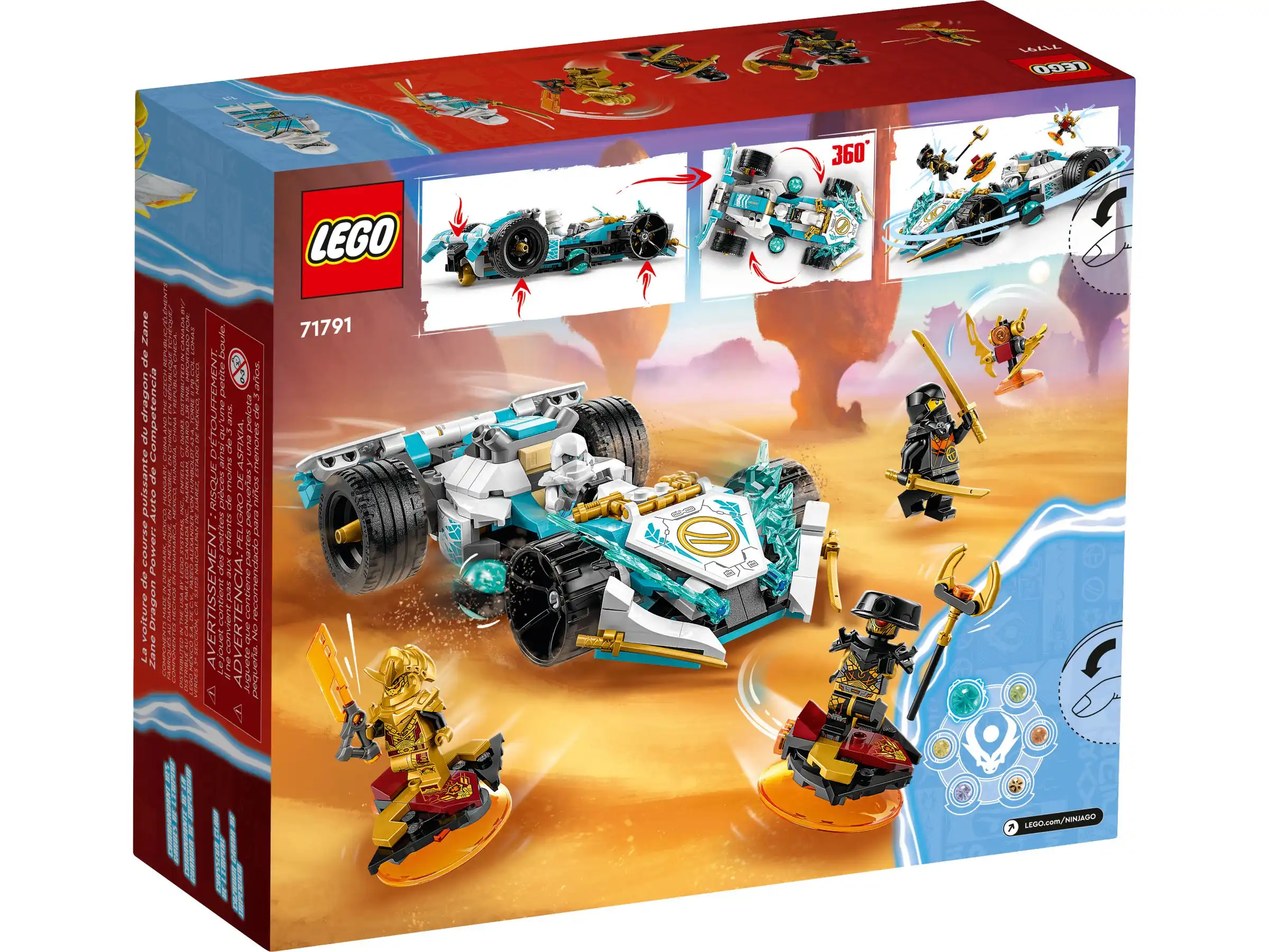 Zdjecie zestawu LEGO 71791 Ninjago Smocza moc Zane’a - wyścigówka spinjitzu 2