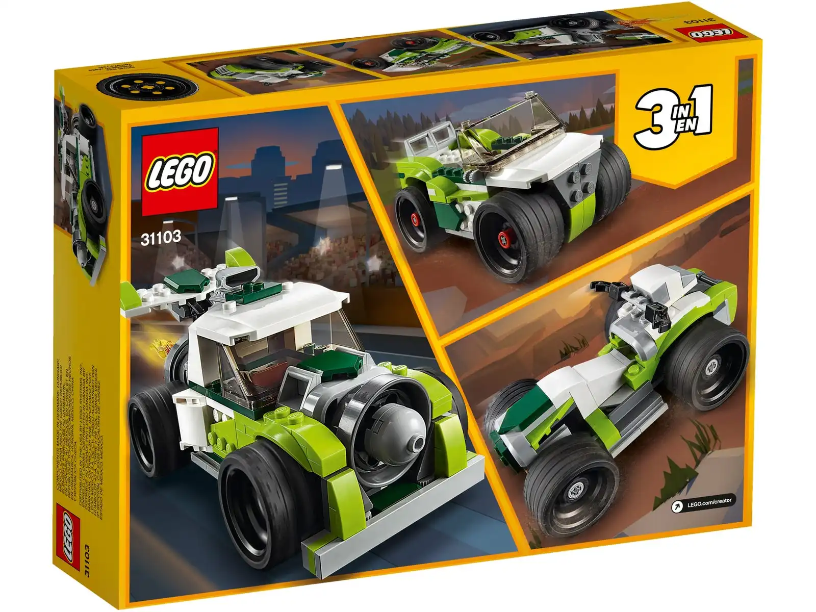Zdjecie zestawu LEGO 31103 Creator 3 w 1 Rakietowy samochód 4