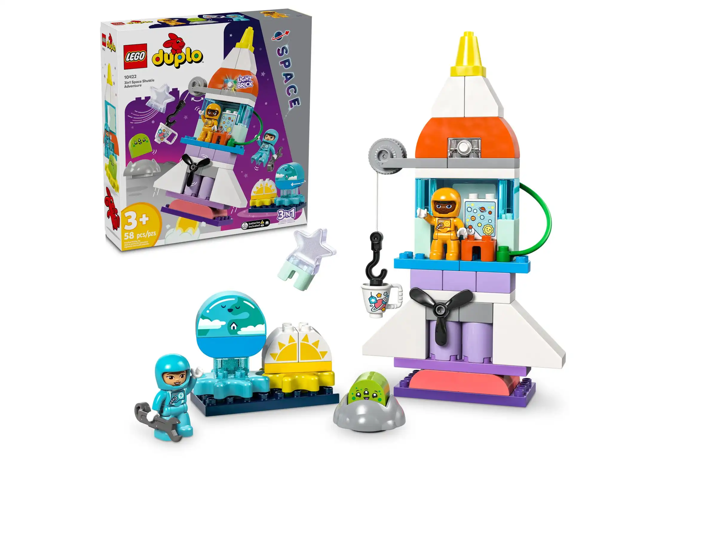 Zdjecie zestawu LEGO 10422 Duplo Przygoda w promie kosmicznym 3 w 1 1