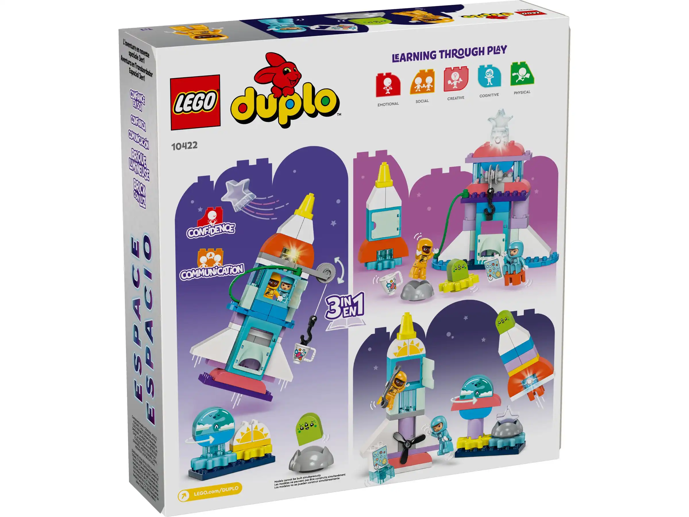 Zdjecie zestawu LEGO 10422 Duplo Przygoda w promie kosmicznym 3 w 1 2