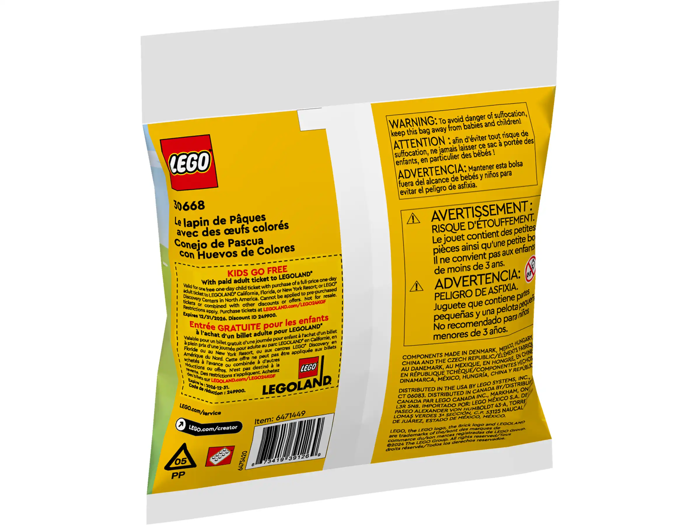 Zdjecie zestawu LEGO 30668 Creator Zajączek wielkanocny z kolorowymi pisankami 2