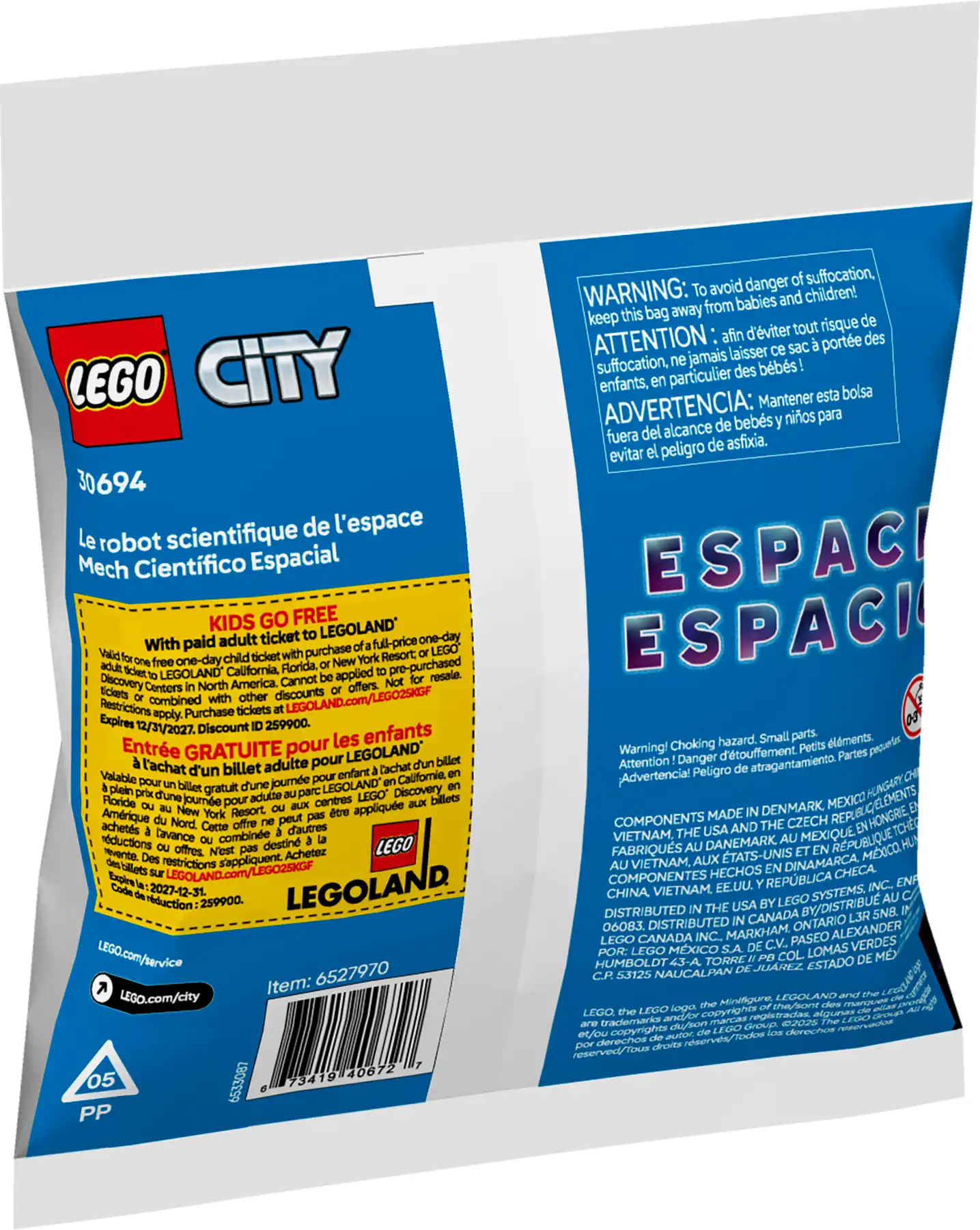 Zdjecie zestawu LEGO 30694 City Space Science Mech 2
