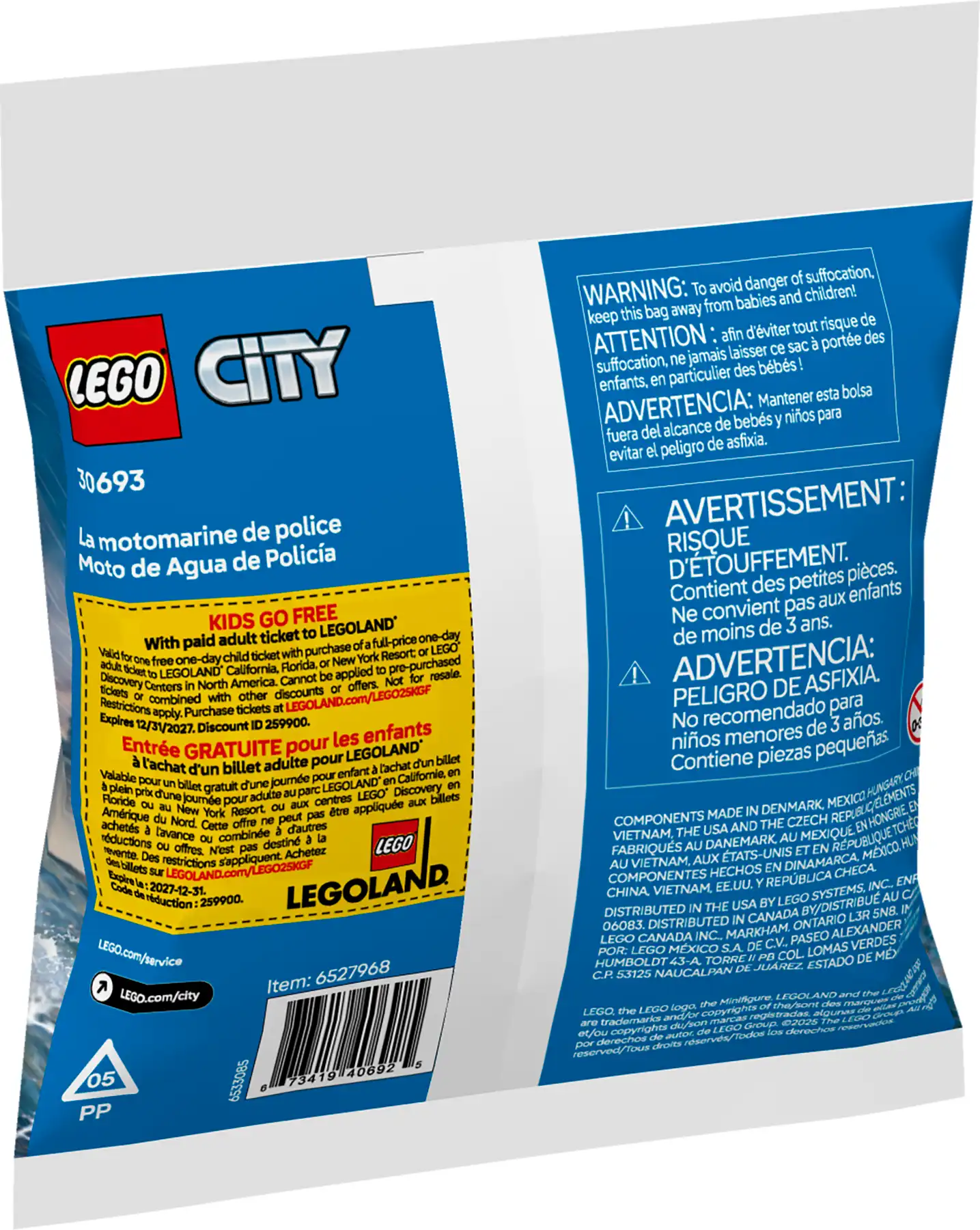 Zdjecie zestawu LEGO 30693 City Police Water Scooter 2