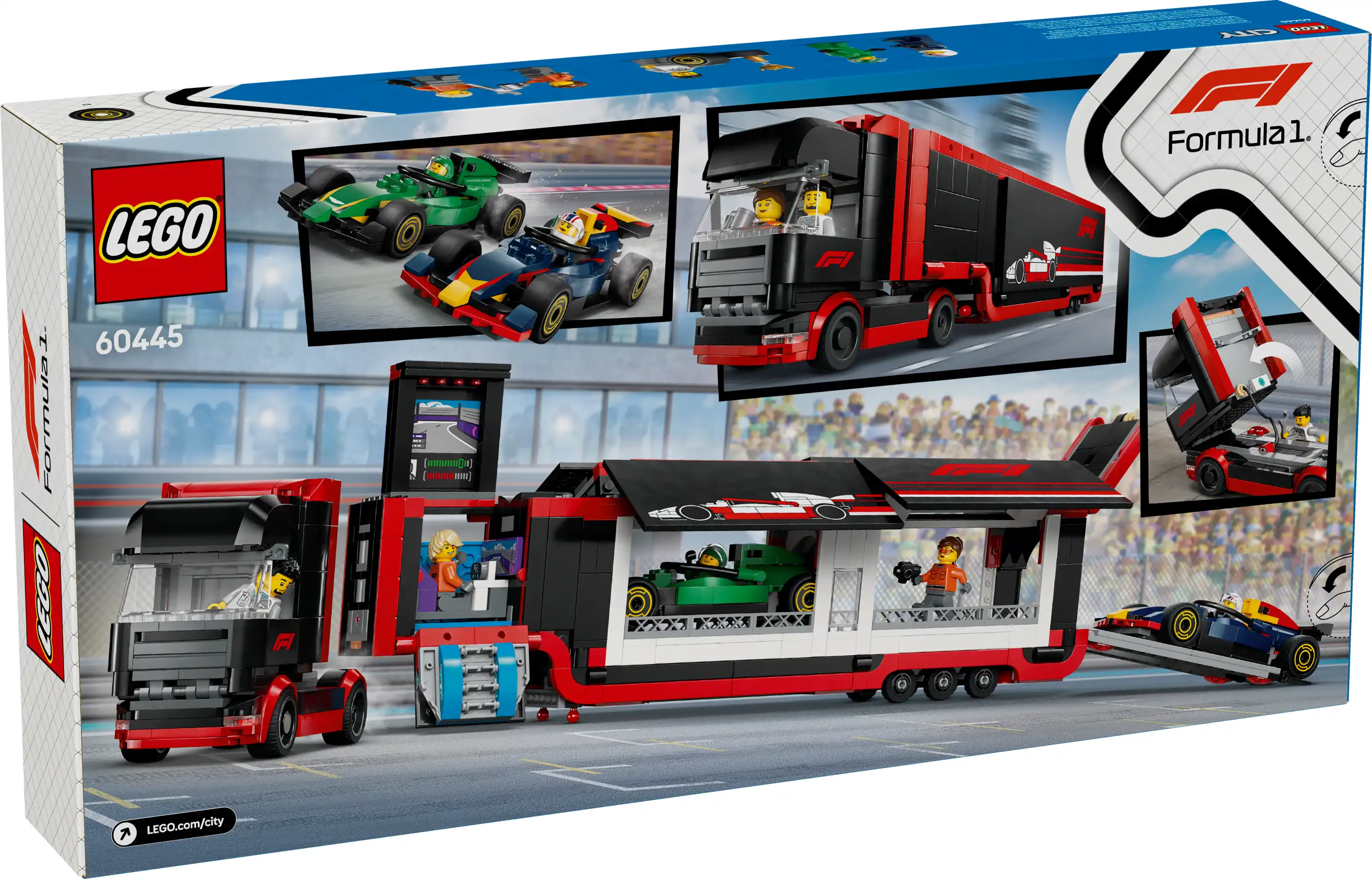 Zdjecie zestawu LEGO 60445 City F1® Ciężarówka z bolidami RB20 i AMR24 F1® 3