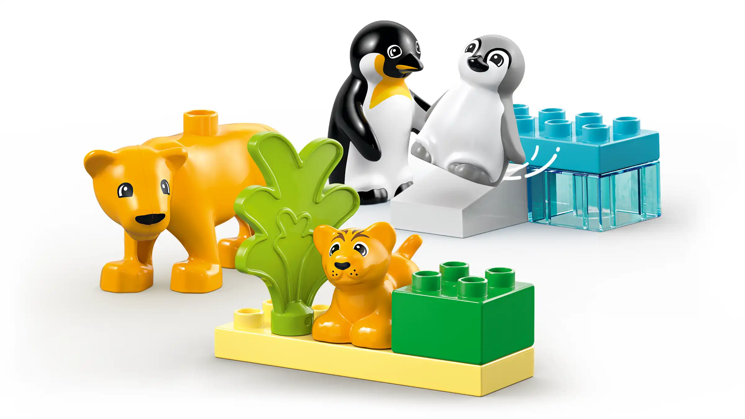 Zdjecie zestawu LEGO 10442 DUPLO Rodziny dzikich zwierząt: pingwiny i lwy 4